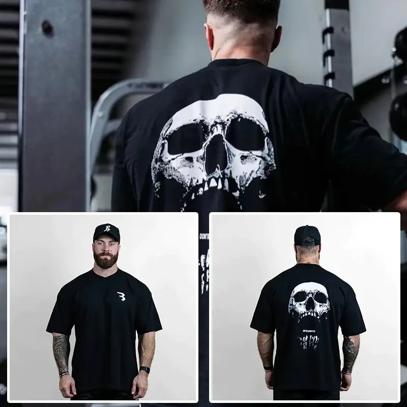 2024 Men's Oversized Cotton Gym Fitness T-shirt