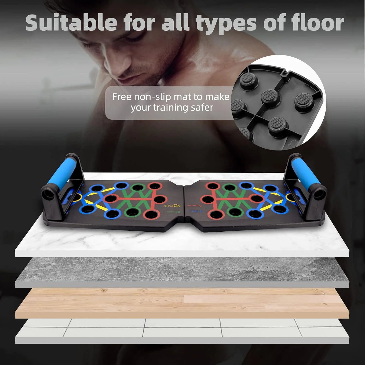 28-in-1 Push-Up Rack Board System – Full Body Home Gym Trainer